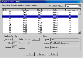 Character Map Editor Screen Shot